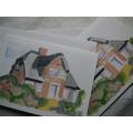 Friesenhaus Sylt aquarelliert, digitalisiert und als Kunstkarte fertig gestellt