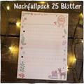 25 Rezeptblätter Nachfüllpack Weihnachten inkl. Deckblatt