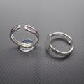 2 Stück 925 Sterling Silber Ringrohlinge 12mm Klebefläche Pad zum kleben
