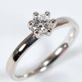 Krönchen-Ring Weißgold mit weissem Brillant
