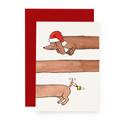 Weihnachtskarte Dackel / Christmas Card Dachshund