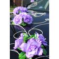 Licht lila Autoschmuck für Hochzeit Autodeko 