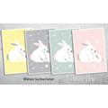Kinderzimmer Wandbild, Poster A4/A3, Hase 