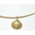 Muschel Anhänger midi Gold