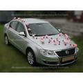 Autoschmuck für Hochzeit Autodeko Pink Burgunder  