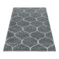 Salsa Hochflorteppich 200 x 200 cm grau