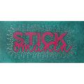 Strass - Bügelbild „Stickomanin“ + Stickdatei 