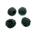 4 Stk. Mykonos Metall Perlen mit grüner Patina