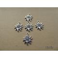 25 Stück Edelweiß Anhänger Charm, antik silberfarben, ca. 20x15mm, Schmuckanhänger für DIY