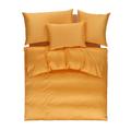 Satin Uni Bettwäsche hellorange 160x210cm