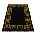 Hera Hochflorteppich 200 x 200 cm schwarz gold