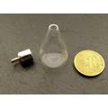 6 Sets 30mm Glasball  Hohlperlen mit Kappe