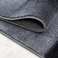 Parma Teppich 80 x 300 cm schwarz grau