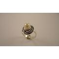 Schöner,handgefertigter Ring  925 Silber,mit Perle 