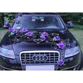 Violett Rosen Autogesteck Autoschmuck Hochzeit 