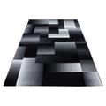 Miami Teppich 80 x 300 cm schwarz grau