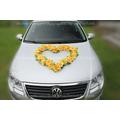 Gelbe Rosen Herz Girlande Auto Hochzeit Dekoration 