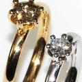 Krönchen-Ring Weißgold mit weissem Brillant