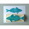 handgeschnitzter Stempel "Fisch" 