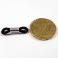 30 Stück Verbinder  für Brillenbänder Brillenöse Brillenschlaufe silberfarben großem Spriralverbinder mit schwarzen Gummi