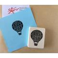 Handgeschnitzter Stempel "Heißluftballon" Luftpost 