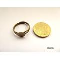 20Stk. Ringrohlinge mit 8mm Pad bronzefarben