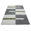 Gala Hochflorteppich 200 x 290 cm weis grau grün
