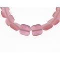 1 Strang  Glas Cateye  8x8x3mm altrosa