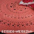 ♥ Häkelteppich-01, rund, 123 cm ♥ 