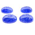 4 Stück Ice Zirkon 10x14mm Cabochon blau Ice