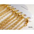 12 Stk. goldfarbene Gliederketten 61cm