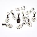 10Stk. Anhänger zum Ankleben Bail silberfarben