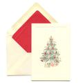 Tanne mit rotem Schmuck Weihnachtskarte  / Christmas Tree Card