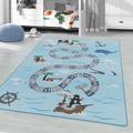 Play Teppich 100 x 150 cm blau 