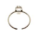2Stk. 925 Silber Ring Rohling 6x8mm oval Fassung 