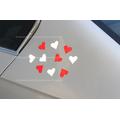 Magnet Herz Autodeko Hochzeit Auto Weiß Rot Deko 