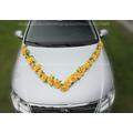 Gelbe Rosen Herz Girlande Auto Hochzeit Dekoration 