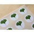 Aufkleber Sticker  "Ginkgo" 15Stk. A4 Bogen 