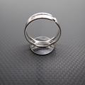 2 Stück 925 Sterling Silber Ring Rohling mit 16mm Fassung Ringgrösse verstellbar