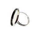 12Stk. Ringrohlinge 20mm Fassung antik silberf.