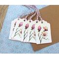 5 Geschenkanhänger "Magnolie" 