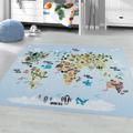 Play Teppich 160 x 230 cm blau