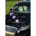 Licht lila Autoschmuck für Hochzeit Autodeko 