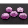 4 Stück Ice Zirkon 12mm Cabochon achtrosa