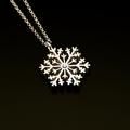 zarte Schneeflocke mit glitzerndem Diamant (gross)