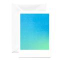 Risographie Farbverlauf Kunstkarte  / Gradient Risograph Art Card Blau zu Grün / blue to green