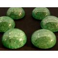 4 Stück Ice Zirkon 12mm Cabochon grün