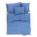 Seersucker Bettwäsche blau