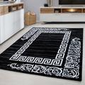 Miami Teppich 80 x 300 cm schwarz weiß 