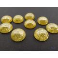 4 Stück Ice Zirkon 10mm Cabochon champagne